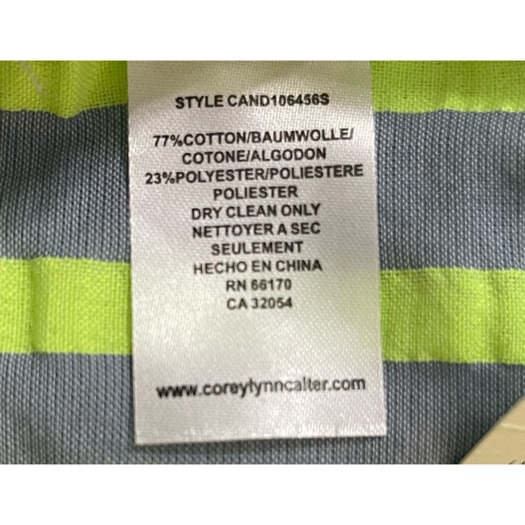 Anthropologie Corey Lynn Calter Neon Striped Off-The-Shoulder Mini Dress NWT L - Picture 10 of 15